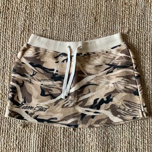I.Am.Gia Camo Sweat Mini Skirt Size Small